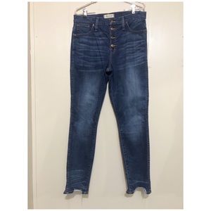 Madewell Skinny Skinny 10” High Rise Chewed Hem